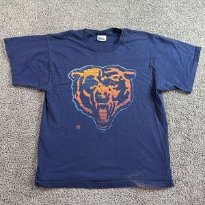 VINTAGE 90s Chicago Bears Shirt Mens Medium Blue Orange Single Stitch ProPlayer*